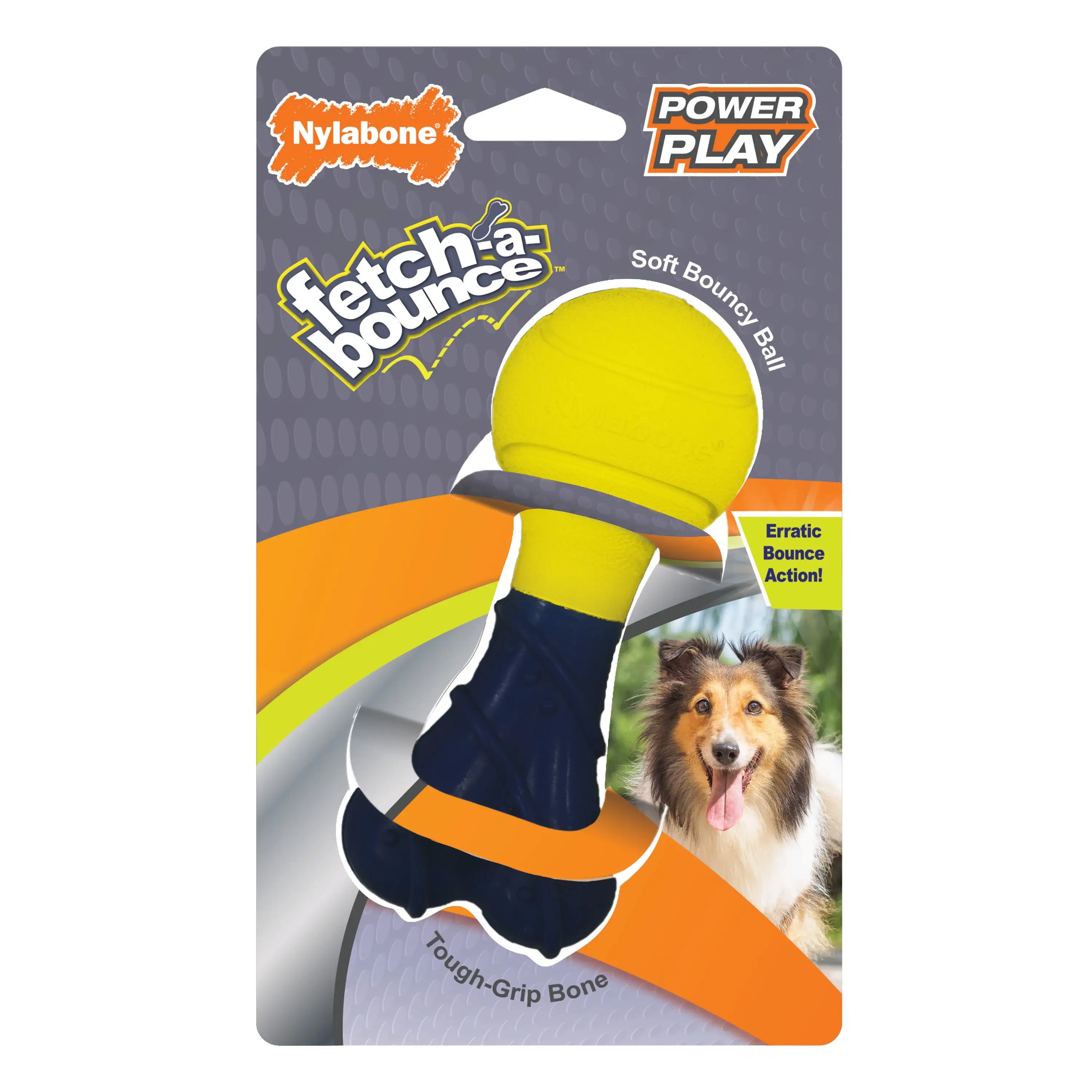 Nylabone Power Play Rubber Dog Toy Fetch-a-Bounce Small (1 Count)