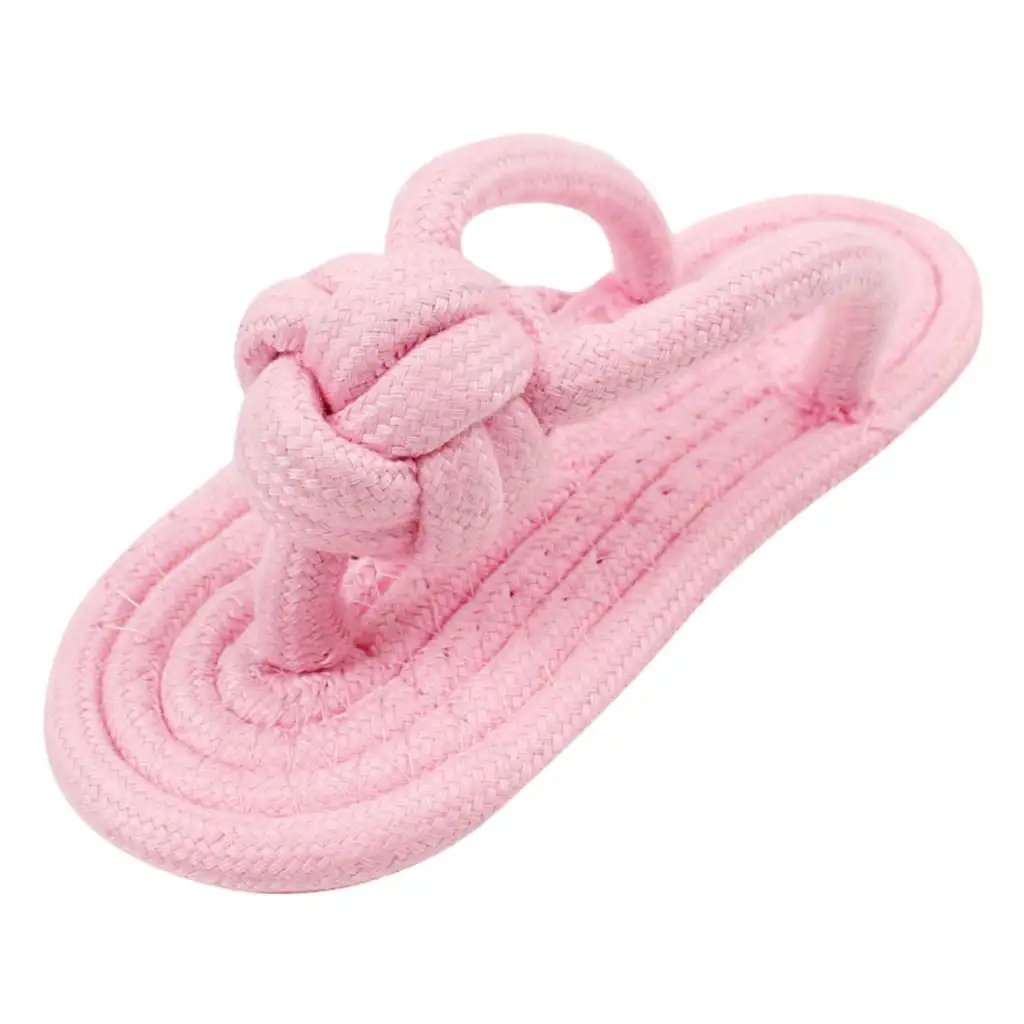 OAVQHLG3B Dog Chew Toy Durable Woven Slipper Shoe Pet Puppy Toy Interactive Cotton Rope Knot Toys for Small Medium Size Dogs Training and Cleaning Teeth