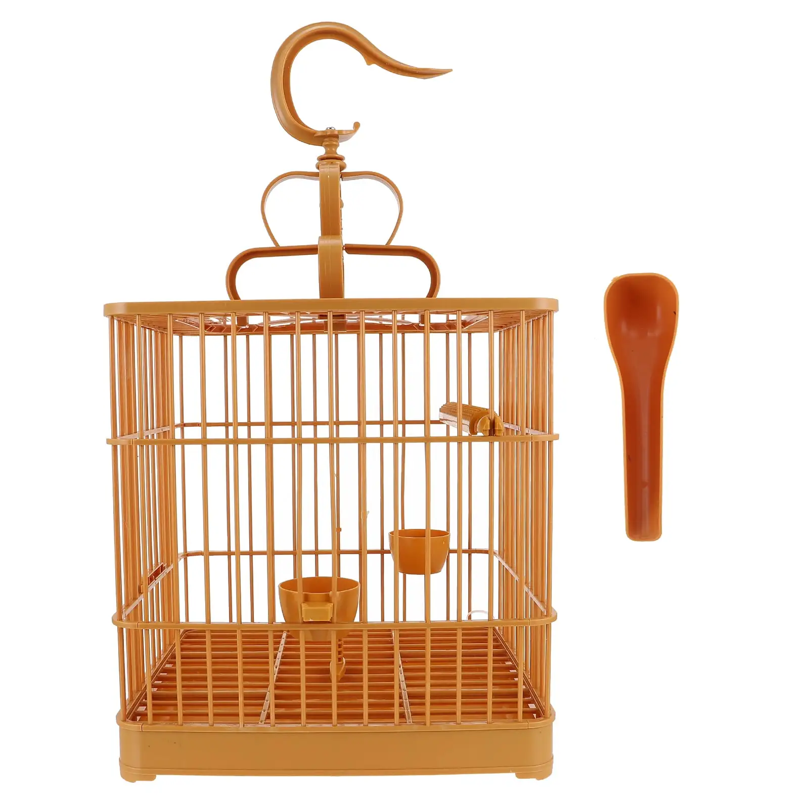 OUNONA Bird Cage Cages Hanging Decorative Birds Budgie Parakeet Travel Small Round Parakeets Bamboo