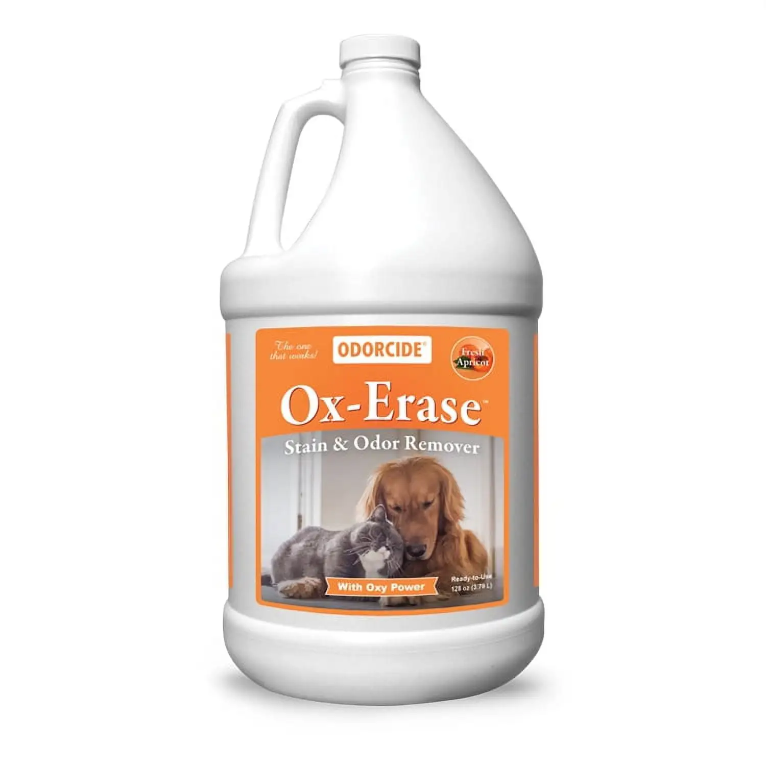 Odorcide Pet Urine Carpet Cleaner Stain Remover Concentrate ?C Pet Stain and Odor Remover - Pet Odor Eliminator w/Safe. Non-Enzymatic Formula (128 oz)