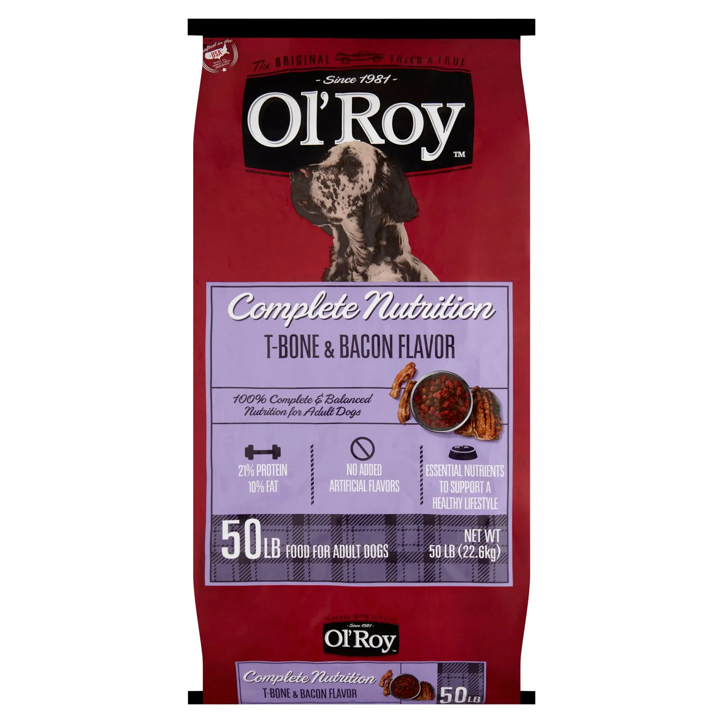 Ol' Roy Complete Nutrition T-Bone & Bacon Flavor Dry Dog Food. 46 lbs