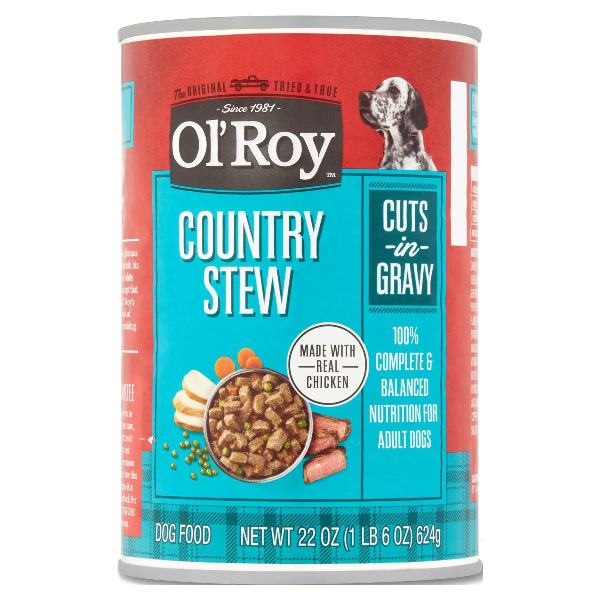 Ol' Roy Country Stew Cuts in Gravy Wet Dog Food. 22 oz Can