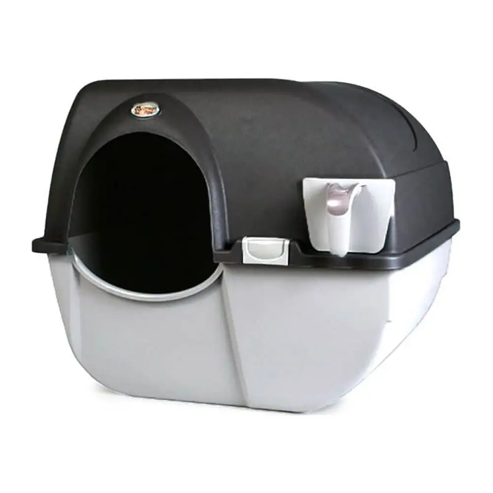 Omega Paw Roll 'N Clean Self Cleaning Covered Cat Kitten Litter Box. Regular