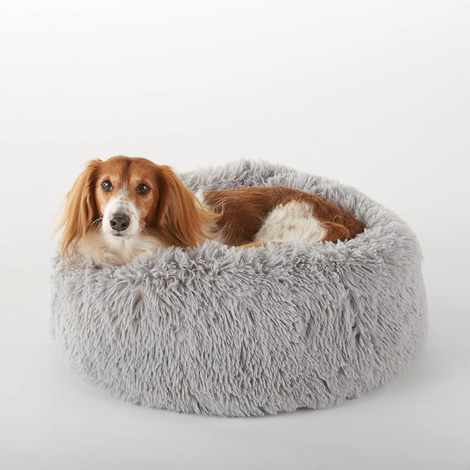 Ophanie 20 Calming Dog Bed. Hug Donut Cat Bed. Waterproof. and Machine Washable Removable Pet Bed Cover. 20x 20x 6.5