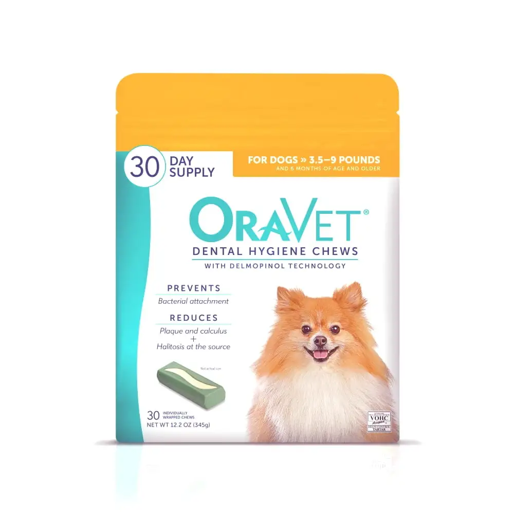 OraVet Dental Care Hygiene Fresh Chews for Extra-Small Dogs. 3.5-9 lbs. 30 Count