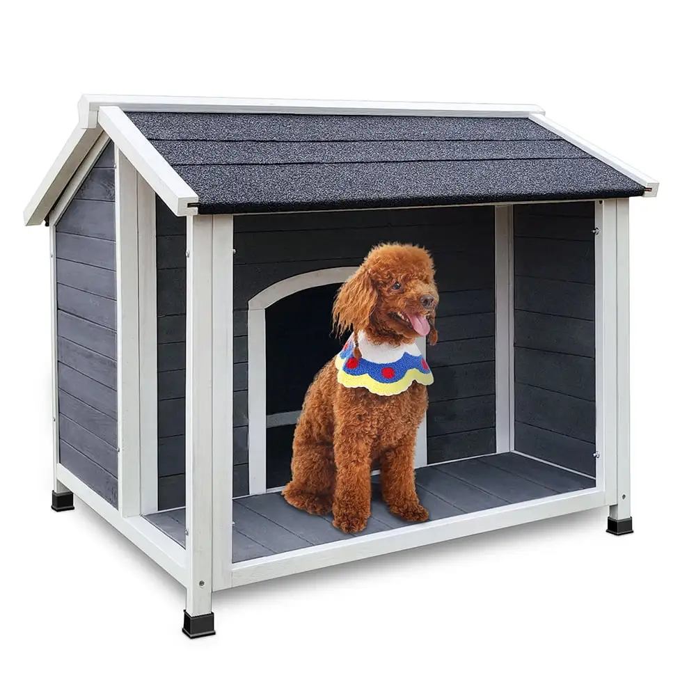 Outdoor Dog Cage. Waterproof Windproof Warm Dog Kennel. Solid Wood Easy To Assemble Dog Crates For Medium Dogs Pets Animals