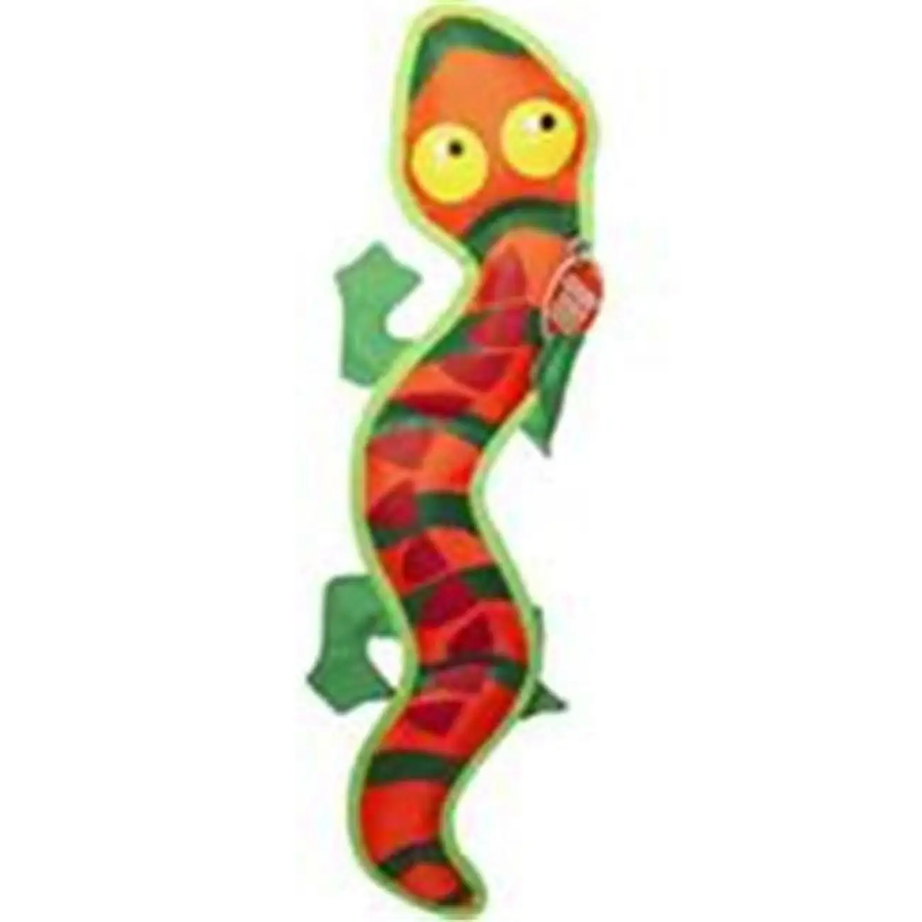 Outward Hound Fire Biterz Gecko Plush Interactive Dog Toy. Orange. Large