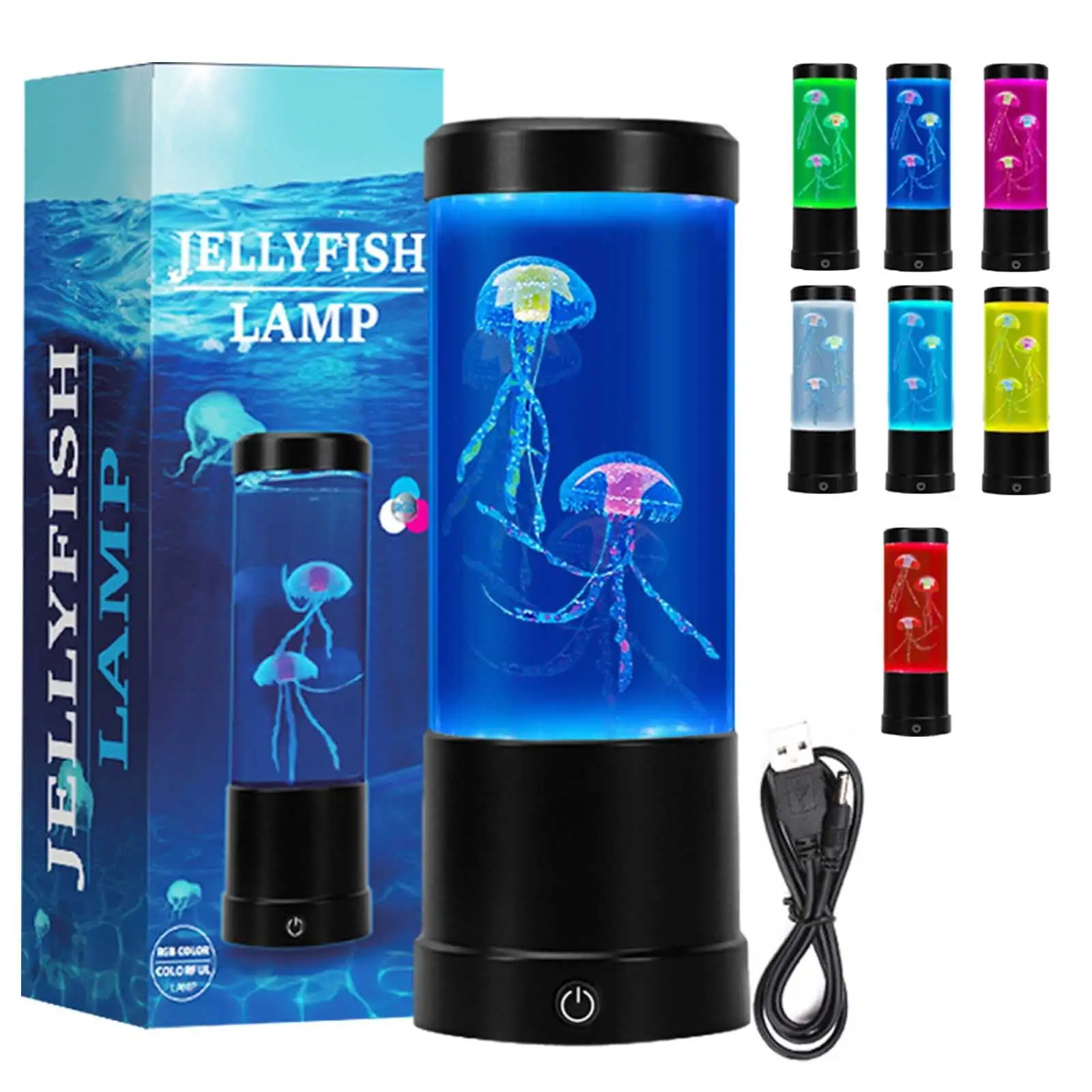 Ozmmyan LED Dream Jellyfish - Round Real Jellyfish Aquarium - 7 Colors Setting Jellyfish Tank Mood - Jellyfish Tank Decoration For Home Office Decorat Up to 50% off