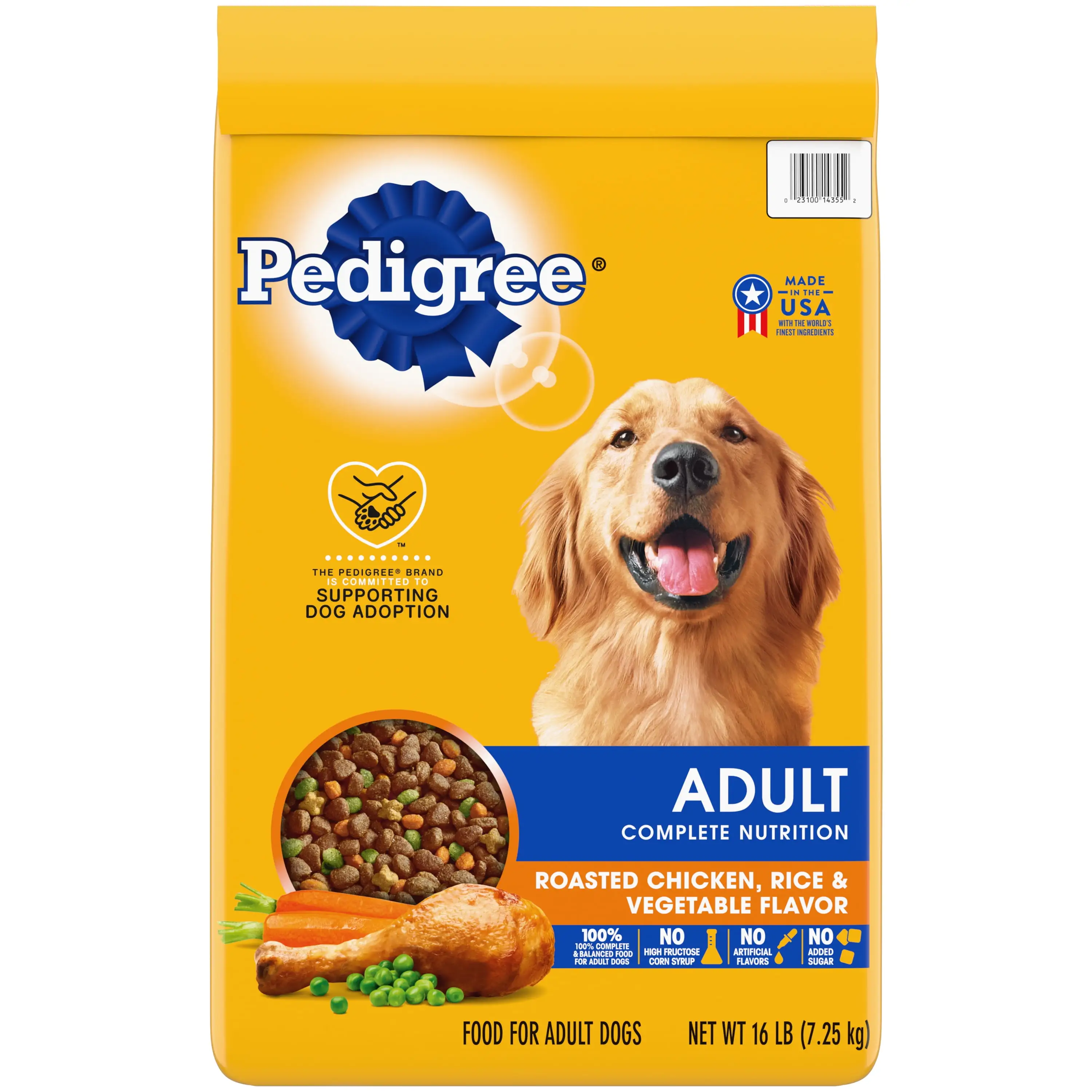 PEDIGREE Complete Nutrition Adult Dry Dog Food Roasted Chicken. Rice & Vegetable Flavor Dog Kibble. 16 lb. Bag