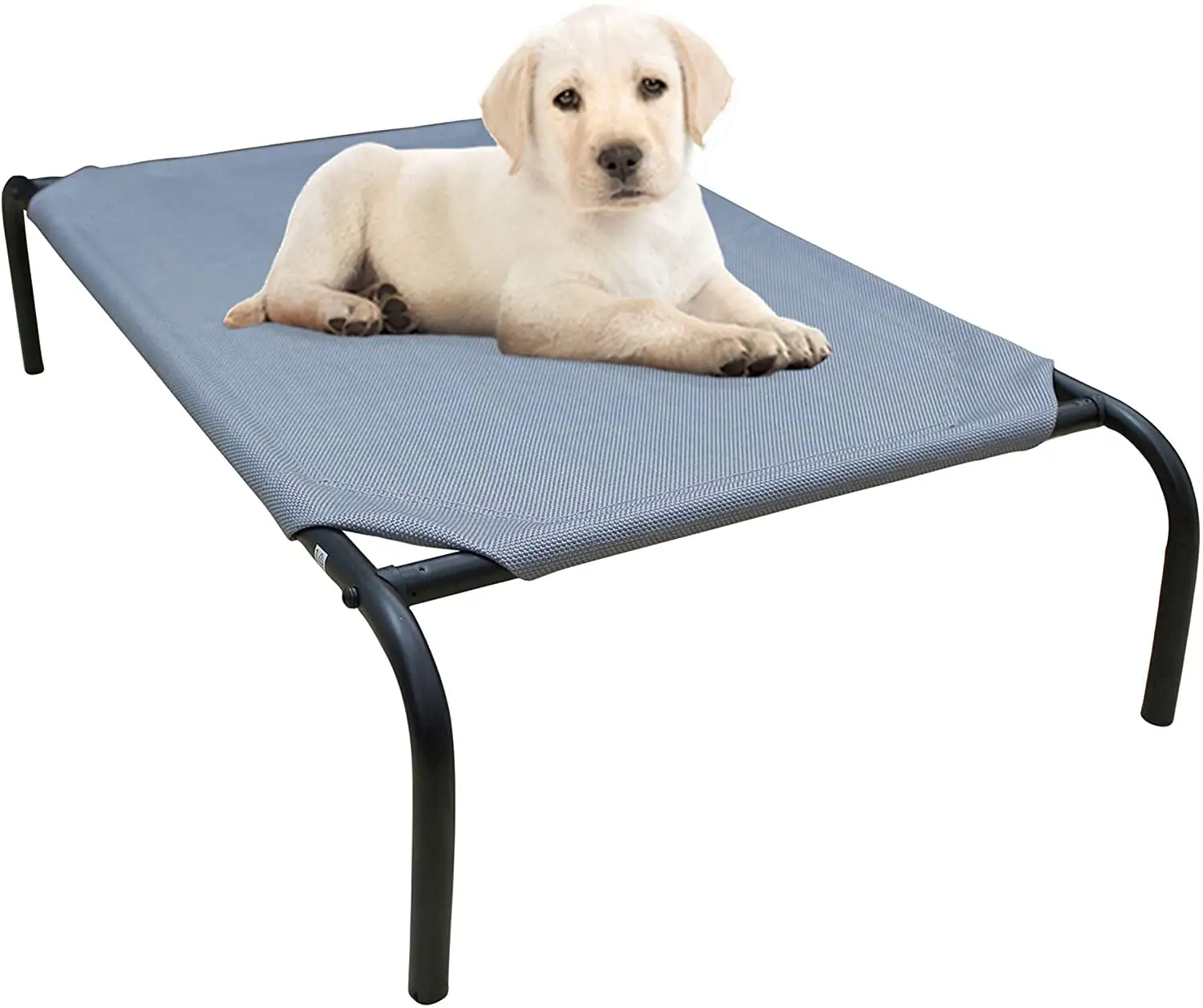 PHYEX Elevated Dog Bed. Pet Pads. Raised Cooling Pet Cat Bed. 33 L x 19 W x 7.5 H((S. Grey)