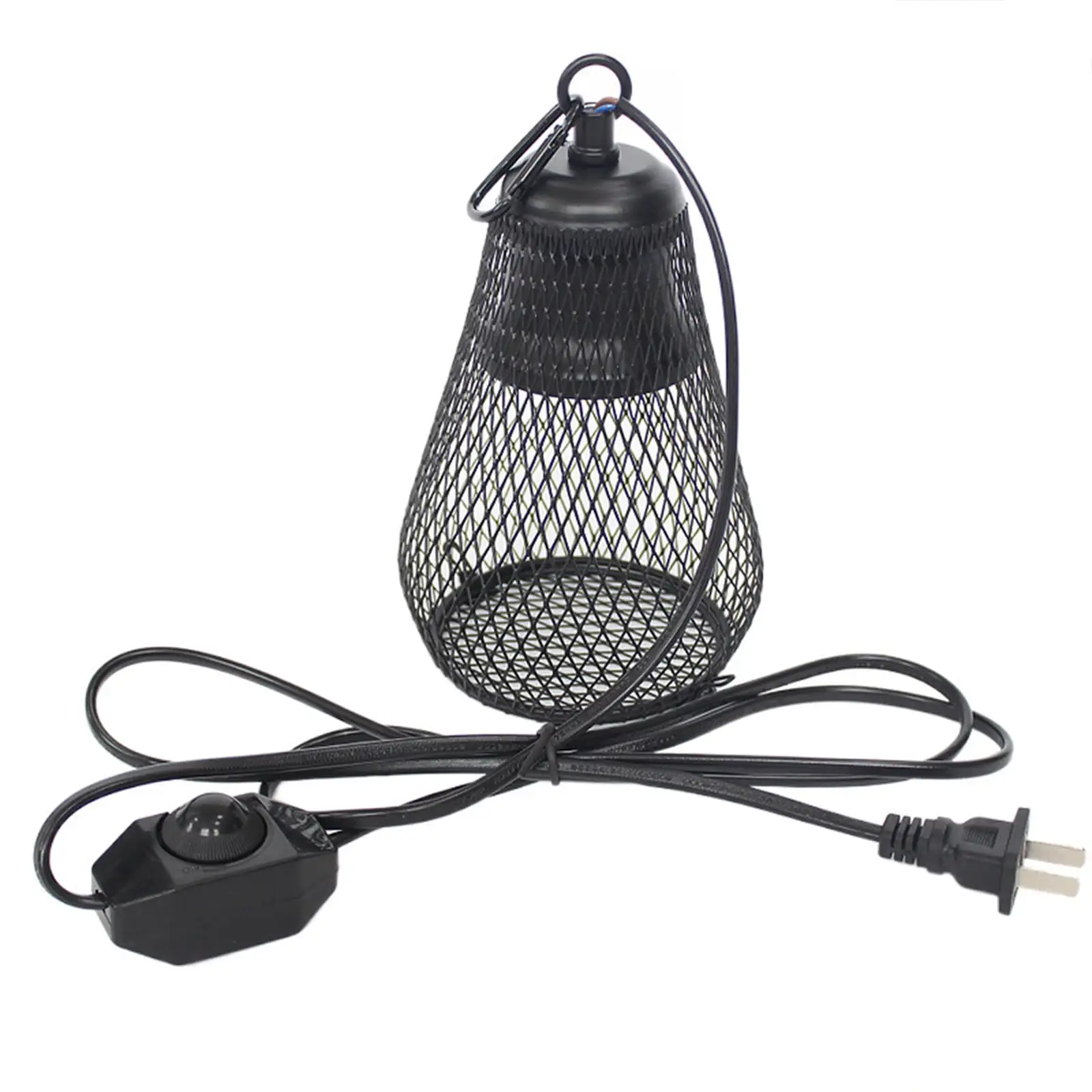 PRINxy Heater Small Reptile Heating Lampshade Bulb Cover.Pet Warming Mesh Box Non-Scaldable Lampshade.Black.