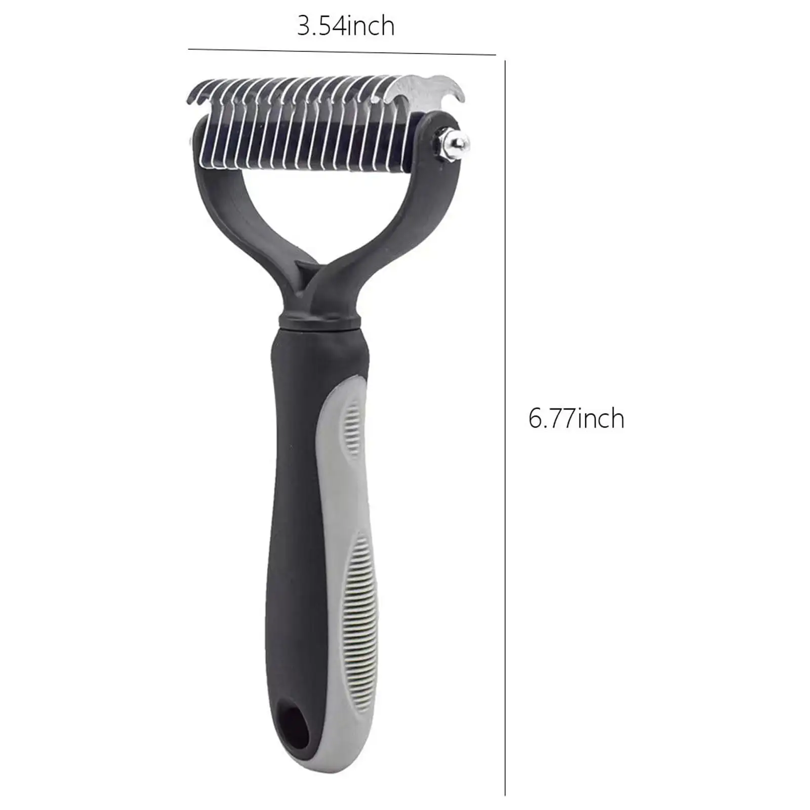 PRINxy Pet Knotting Comb.2 Sided Dematting Comb Grooming Tool For Cats Dogs.Removing Knots Slicker Grooming Brush.Suitable For Dogs With Medium To Long Hair Gray