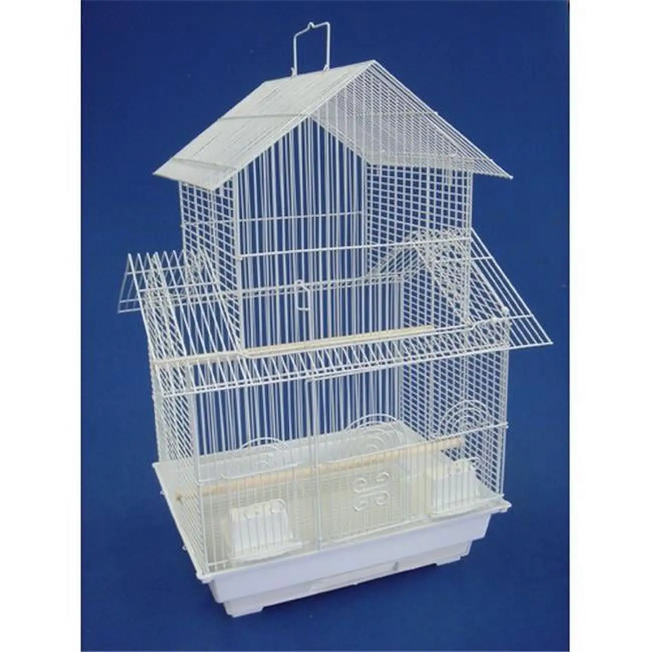 Pagoda Small Bird Cage in White