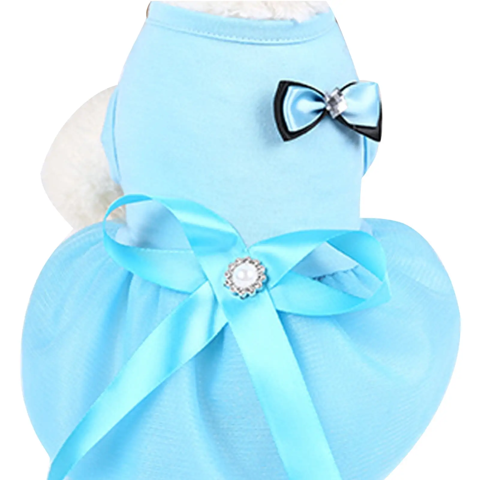 Papaba Pet Dress.Summer Bowknot Design Party Wedding Dog Puppy Princess Dress Pet Skirt Costume