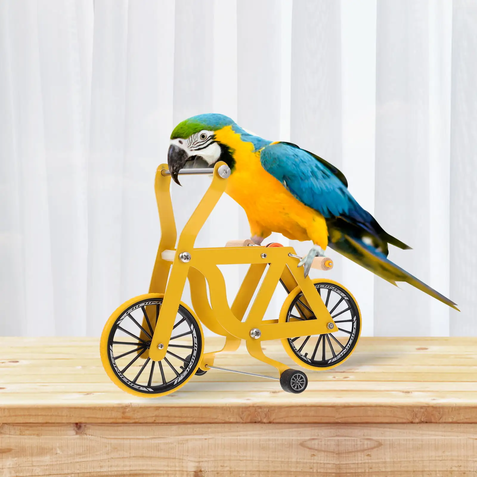 Parrot Intelligence Training Toy Parrot Bike Toy Educational Bird Exercising Toy