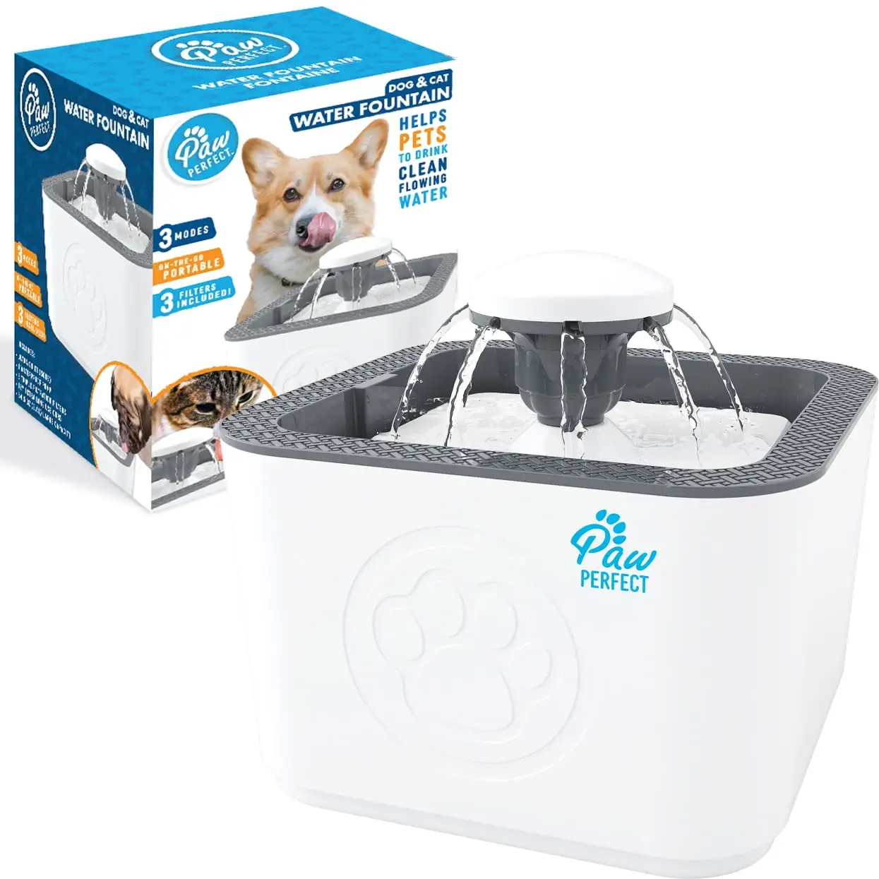 Paw Perfect Pet Water Fountain Portable Pet Fountain BPA Free