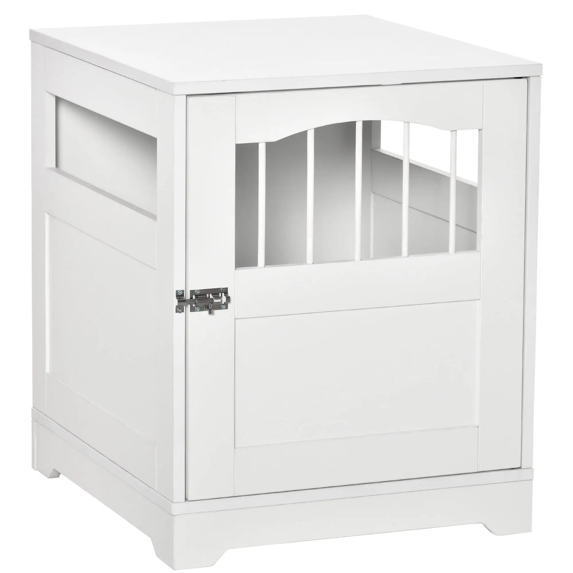 PawHut Furniture Style Dog Kennel House. w/ Cushion for Miniature Pets. White