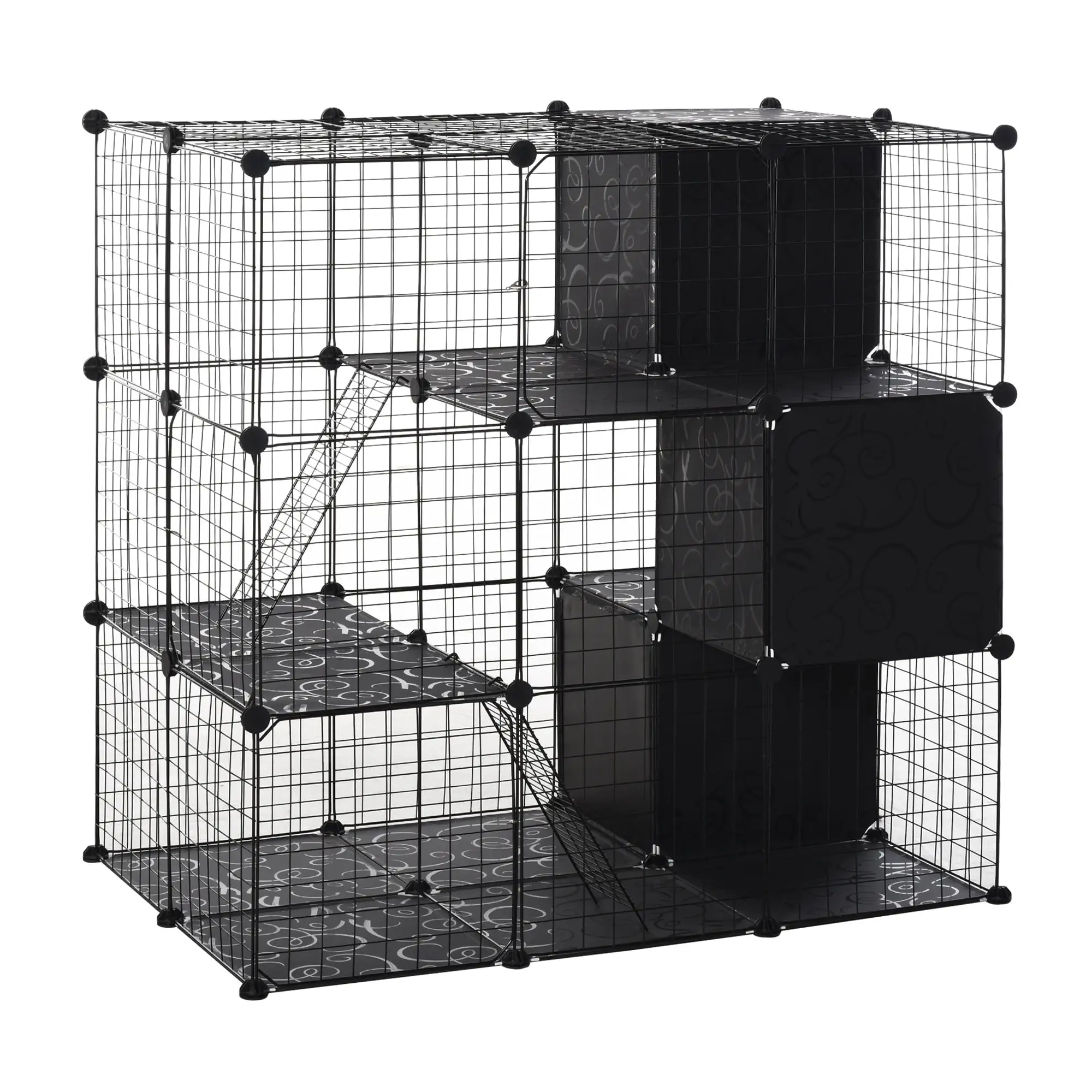 PawHut Pet Playpen Small Animal Cage 56 Panels for Rabbit. Guinea Pig