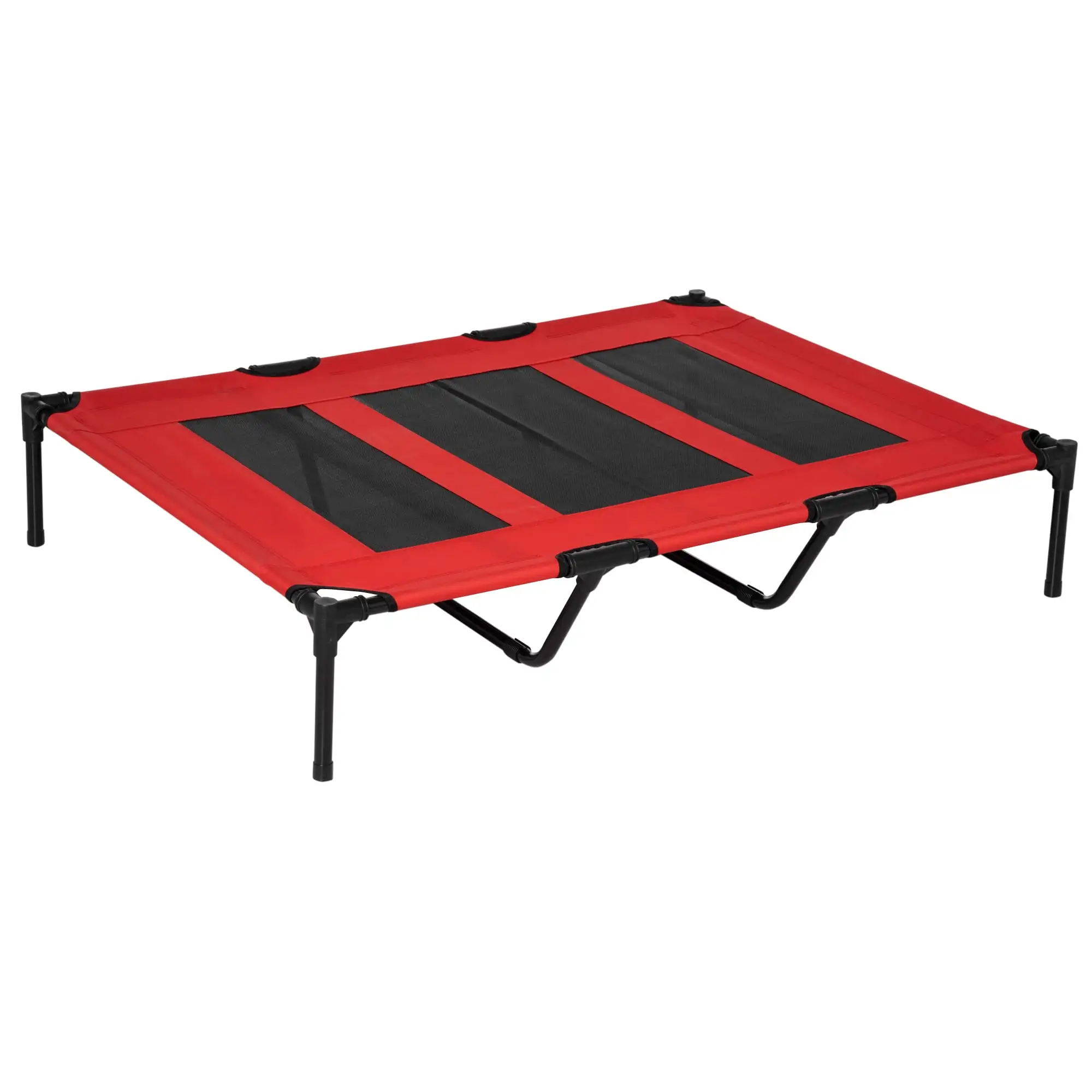 Pawhut 48 x 36 Elevated Folding Dog Cot Cooling Summer Pet Bed. Red