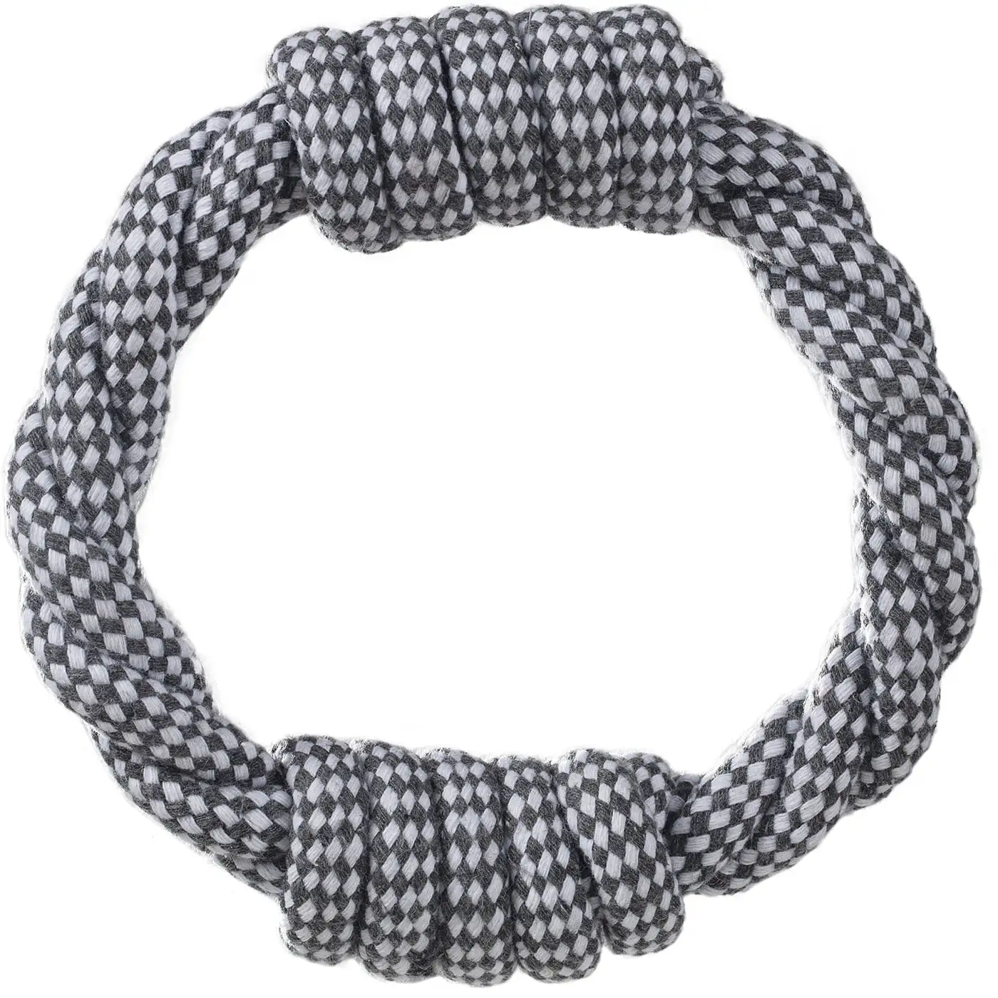 Paws & Pals Dog Teething Play Toy Cotton-Braided Chew Rope. Black