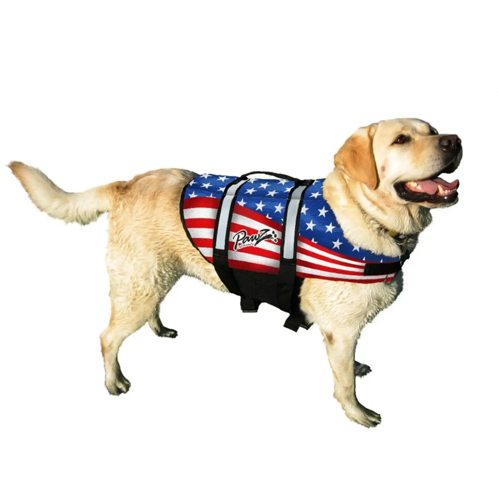 Pawz Pet Products Nylon Dog Life Jacket. Extra Large. Flag