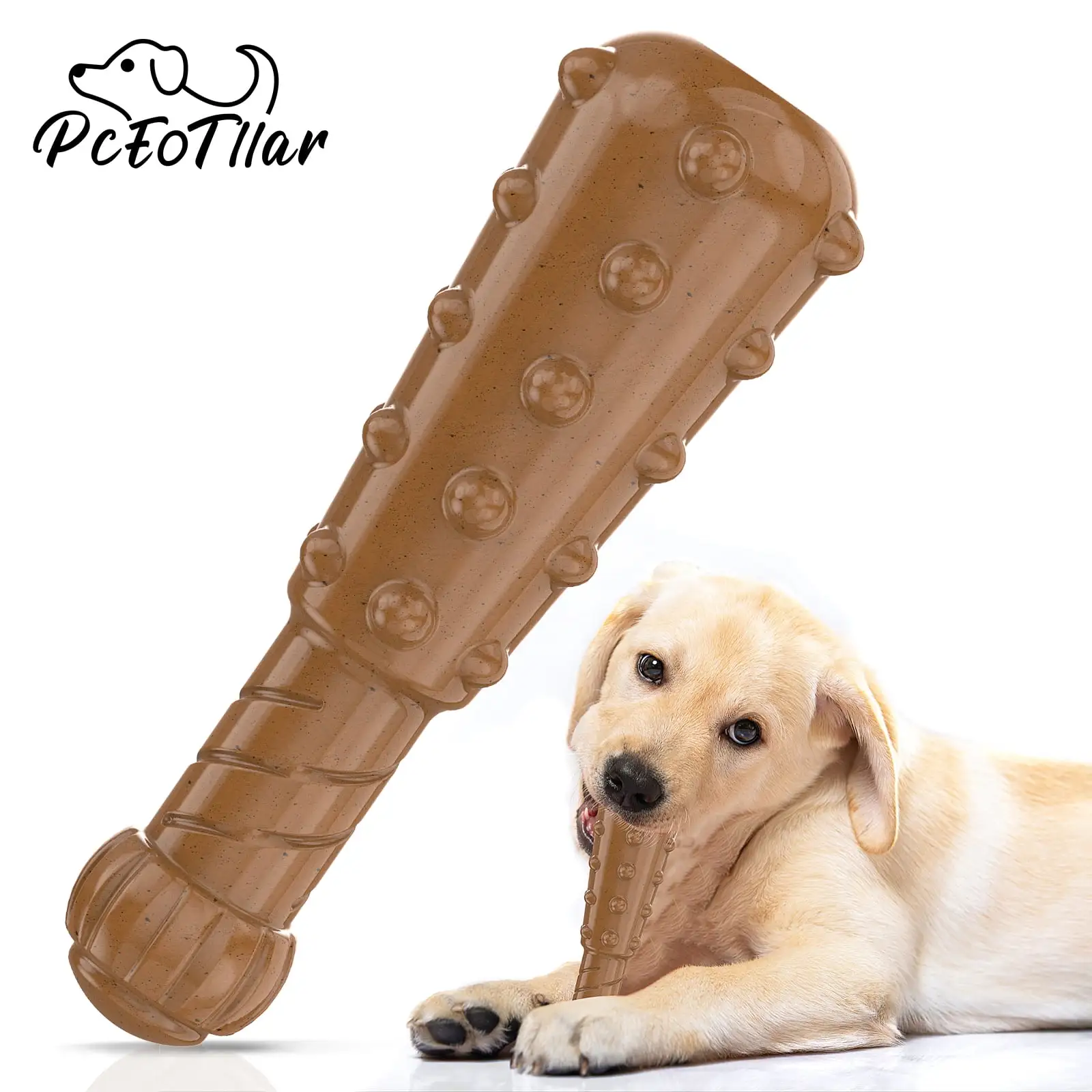 PcEoTllar Dog Chew Toys for Aggressive Chewers Large Breed. Baseball Indestructible Tough Durable Non-Toxic Dog Toys for Medium Large Dogs