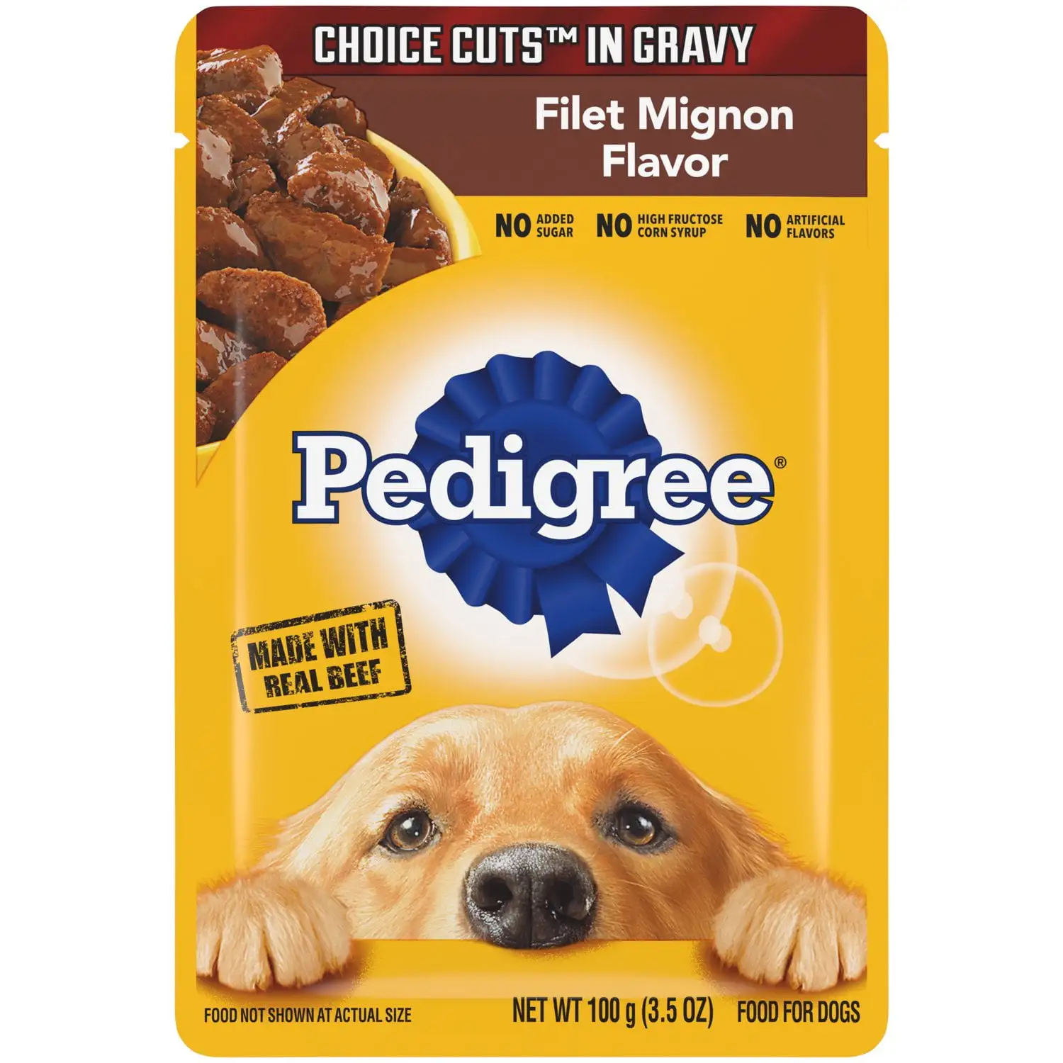 Pedigree Choice Cuts in Gravy Filet Mignon Wet Dog Food. 3.5 oz Pouches