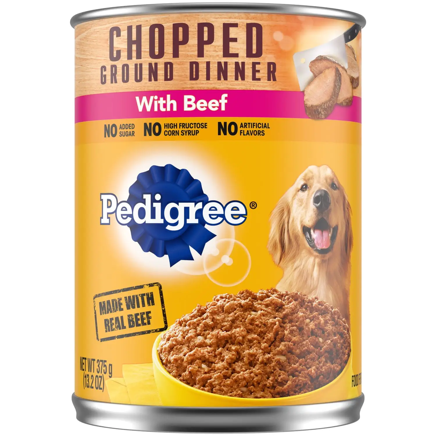 Pedigree Chopped Ground Dinner Beef Wet Dog Food. 13.2 oz Can