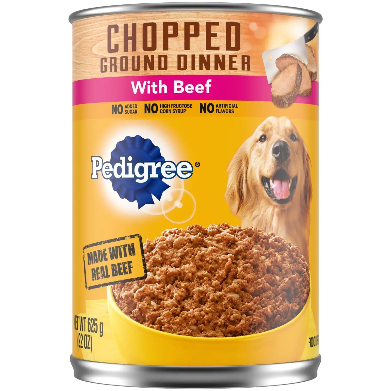 Pedigree Chopped Ground Dinner Beef Wet Dog Food. 22 oz Can