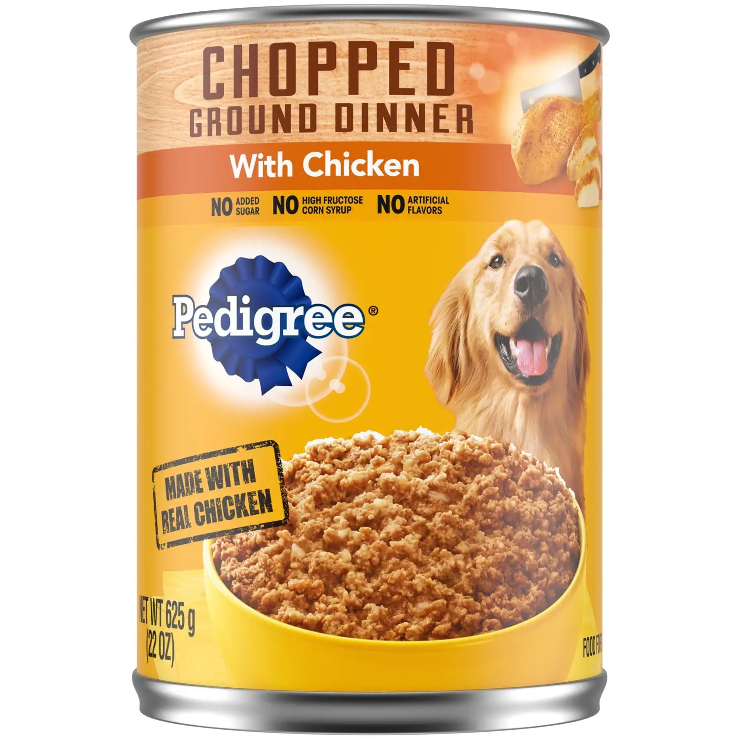 Pedigree Chopped Ground Dinner Chicken Wet Dog Food. 22 oz Can