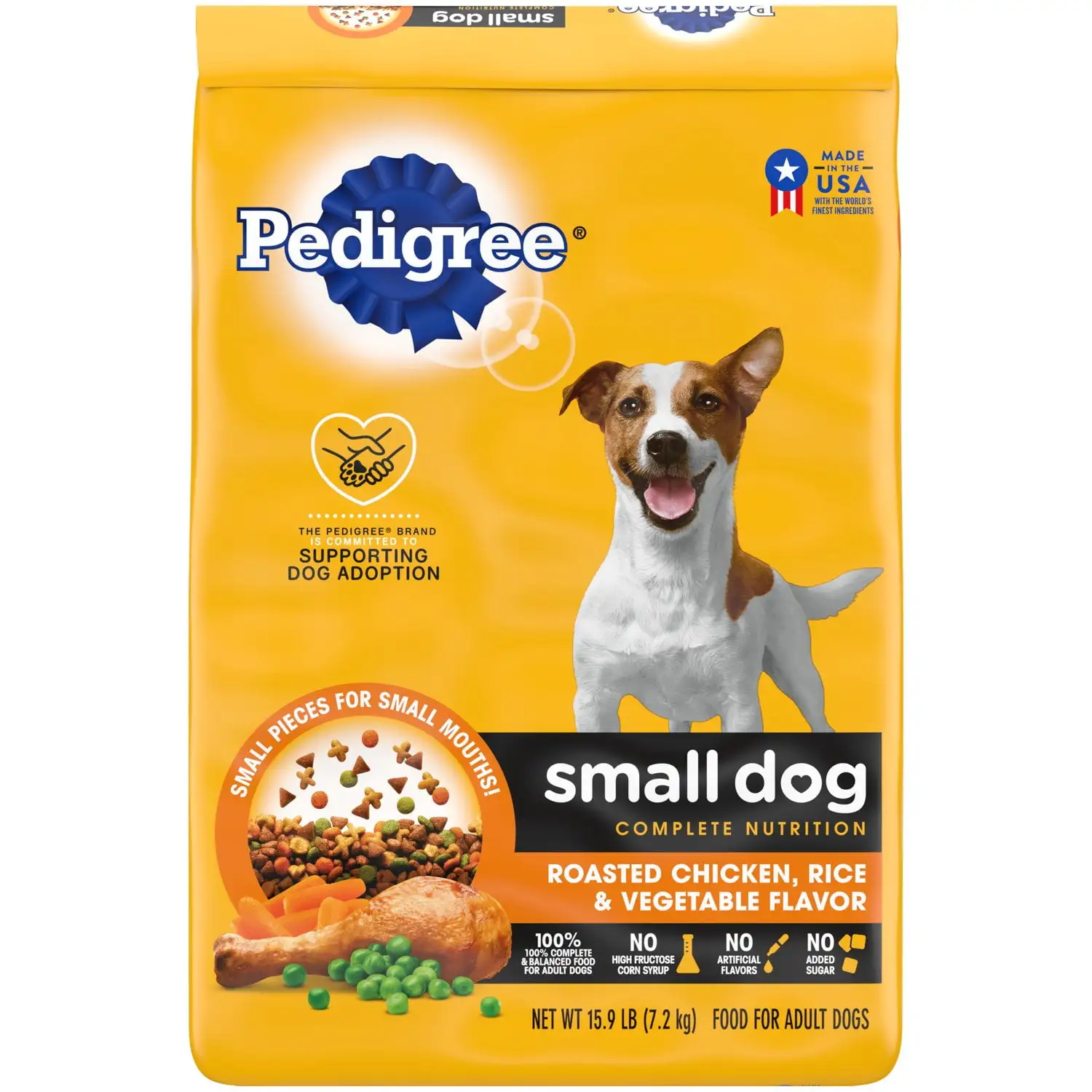 Pedigree Complete Nutrition Roasted Chicken. Rice. and Vegetable Dry Dog Food. 14 lb Bag