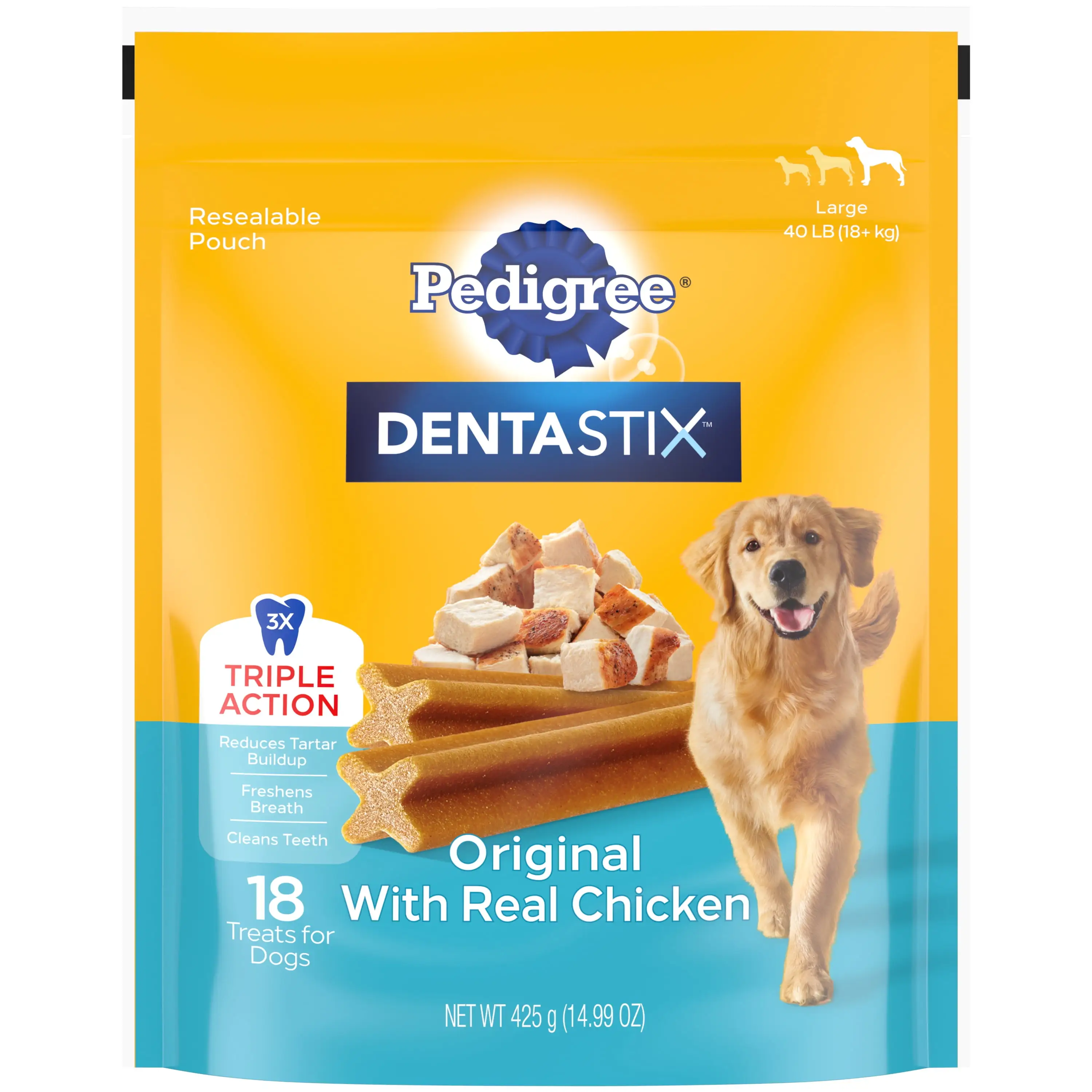 Pedigree Dentastix Large Dog Dental Treats 14.99 oz 18 Ct