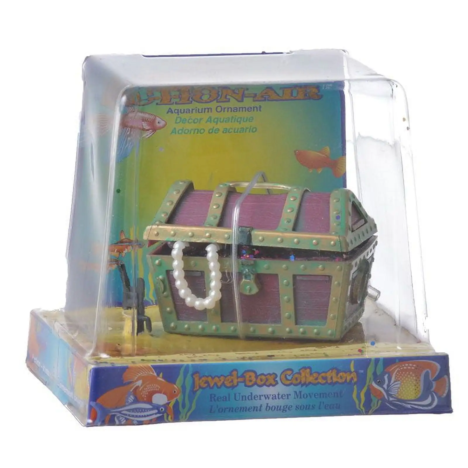 Penn Plax Action-Air Treasure Chest Aquarium Ornament