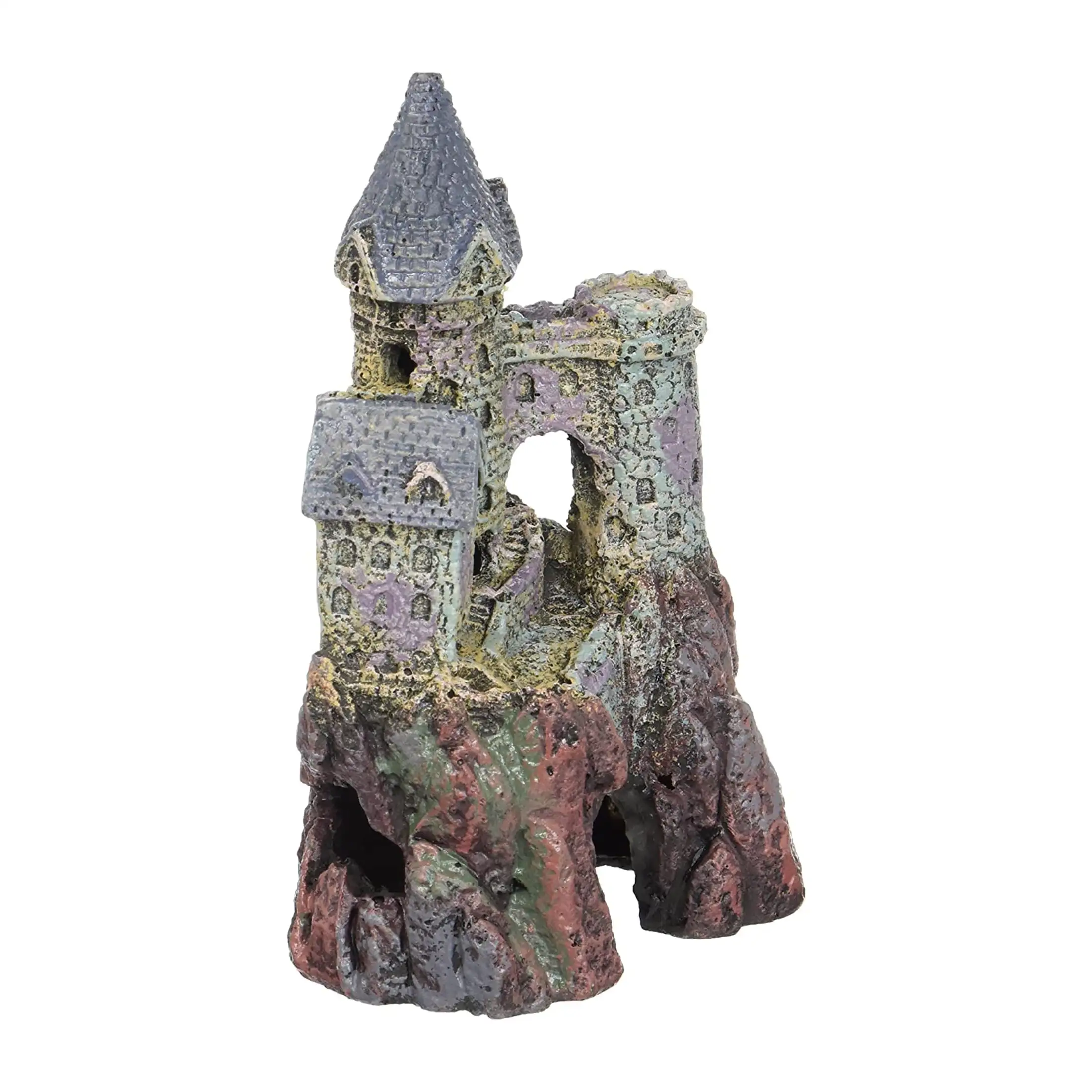 Penn-Plax Age-of-Magic Wizard's Castle Aquarium Decoration a?? Small Resin