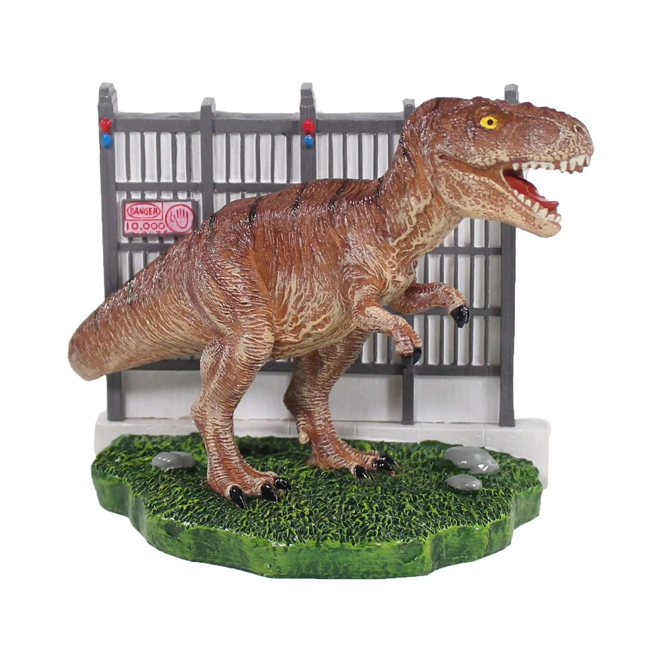 Penn-Plax Jurassic Park Aquarium Decoration a?? T-Rex Escaping from Paddock a?? Small Resin