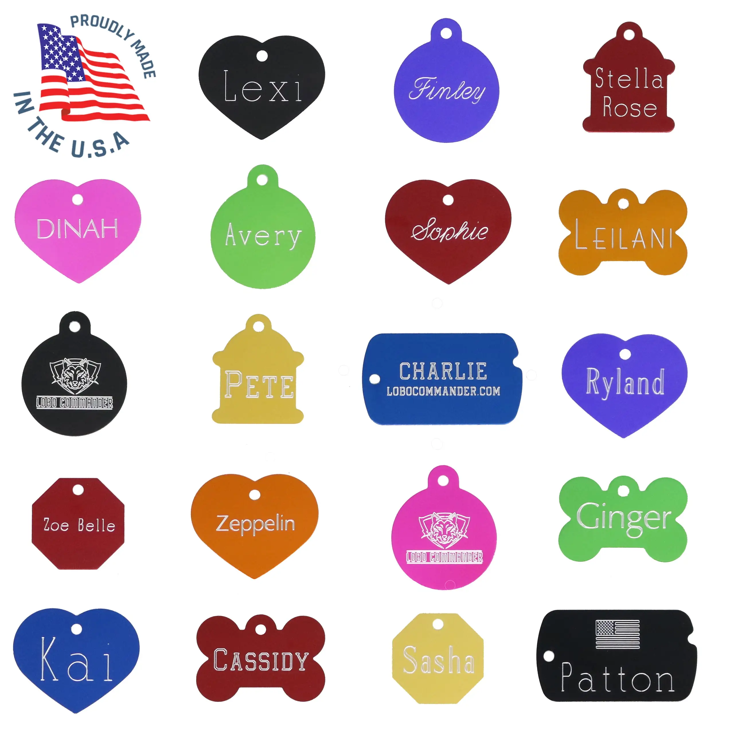 Personalized Custom Engraved Pet ID Tags - Small And Large Sizes - See About This Item Below For Pet Tag Engraving Instructions