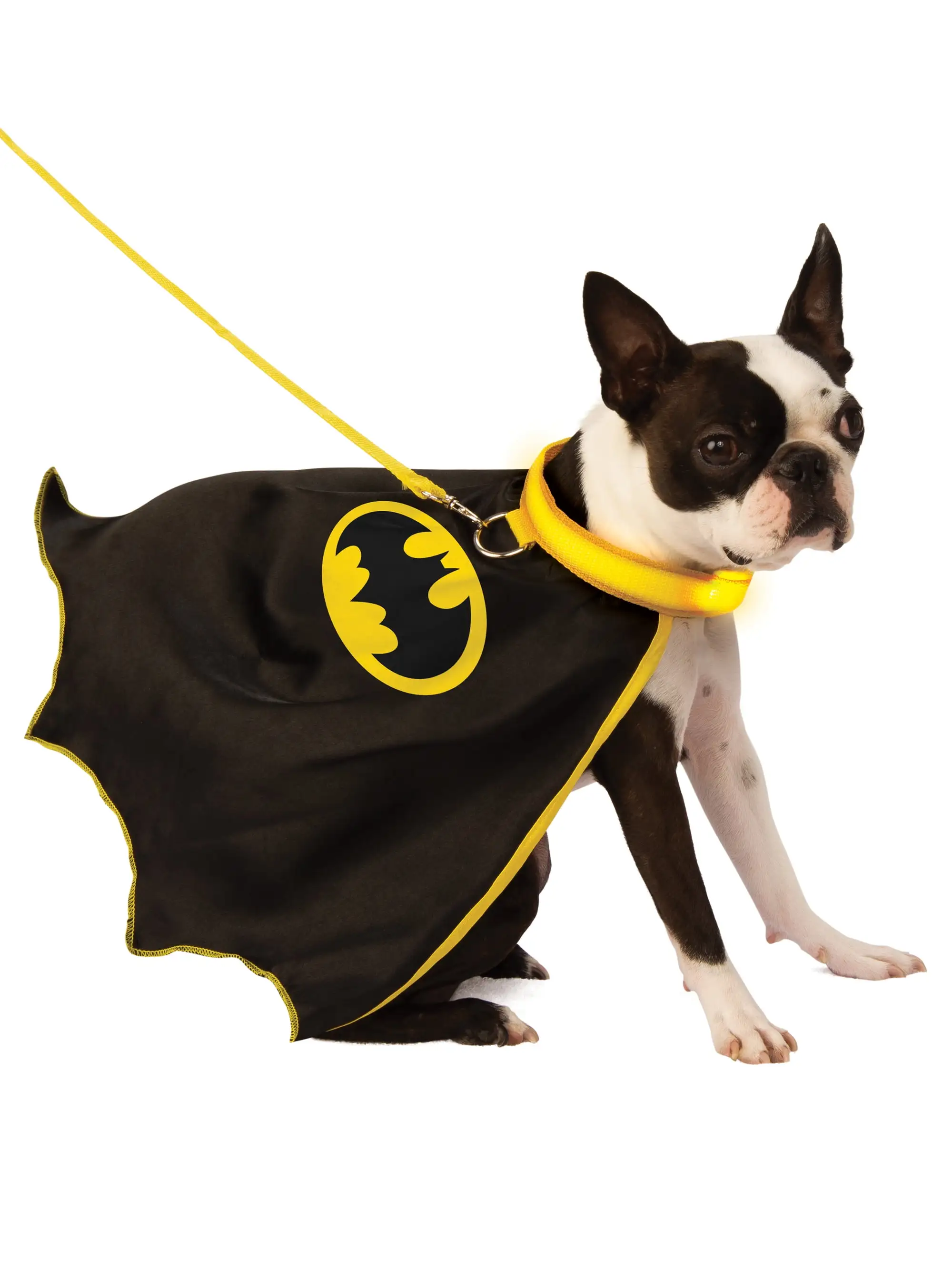 Pet Batman Pet Cape with Light up Collar and Leash Pet Costume