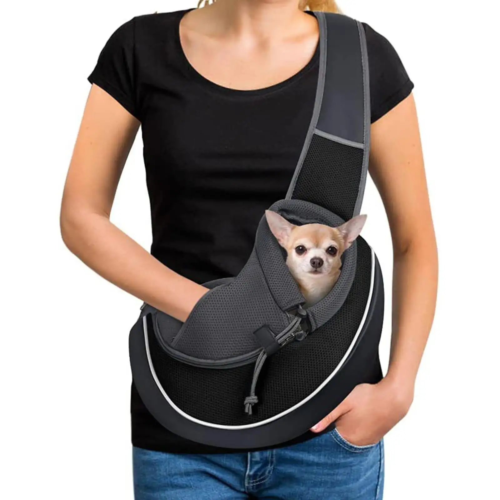 Pet Breathable Mesh Dog Satchel Carrier Bag Shoulder Bag M