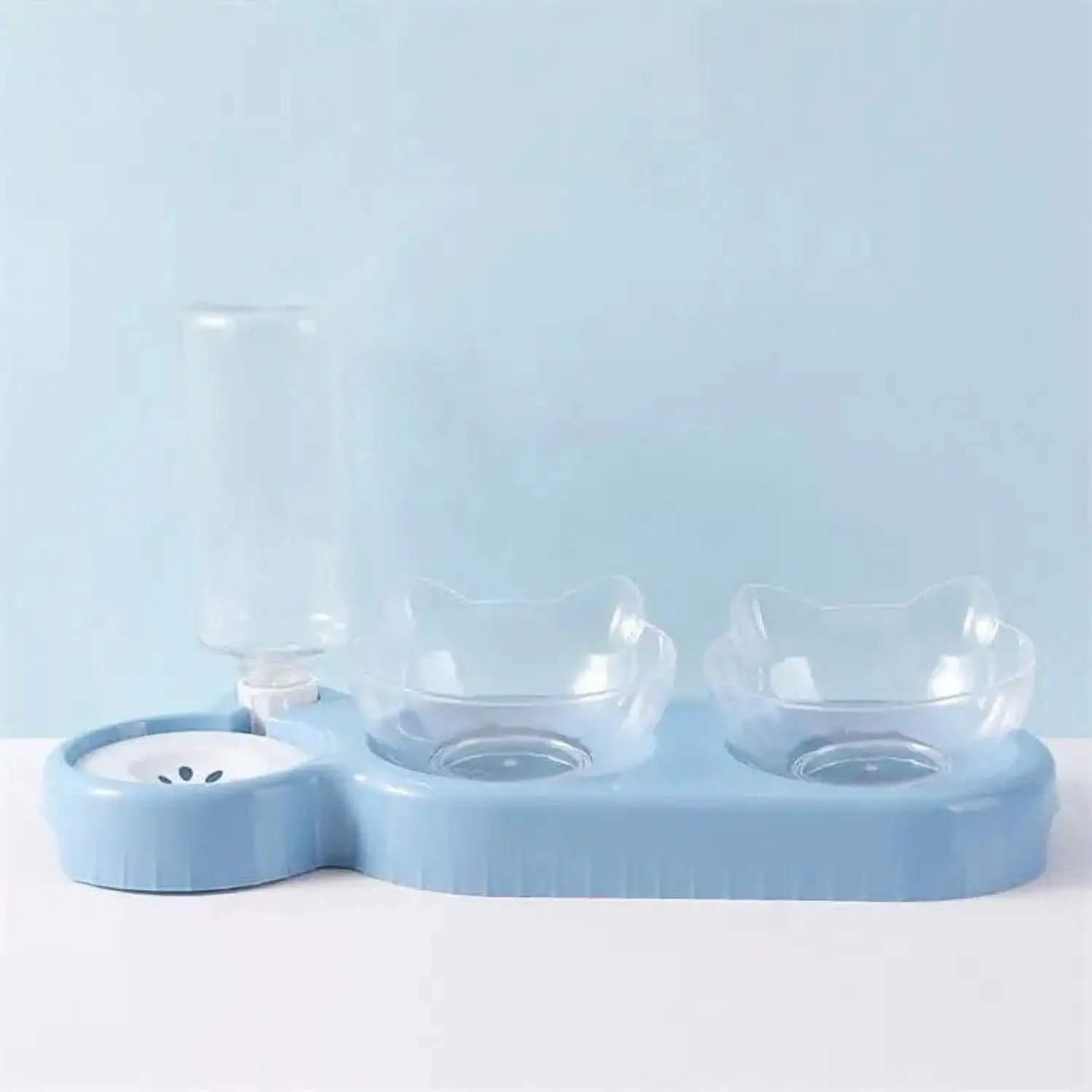 Pet Cat Bowl Automatic Feeder 500ML Cat Feeder Bowl With Dog Water Bottle Automatic Drinking Pet Bowl Cat Food Bowl Pet Waterer