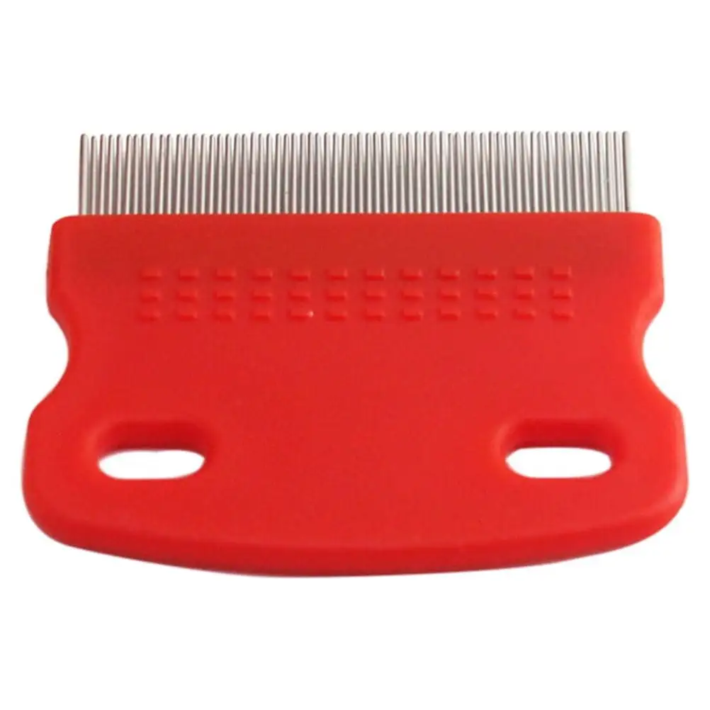 Pet Comb Stainless Steel Toothed Grooming Cleaning Hair Brush Flea Ovum Remover for Cat Dog (Random Color)