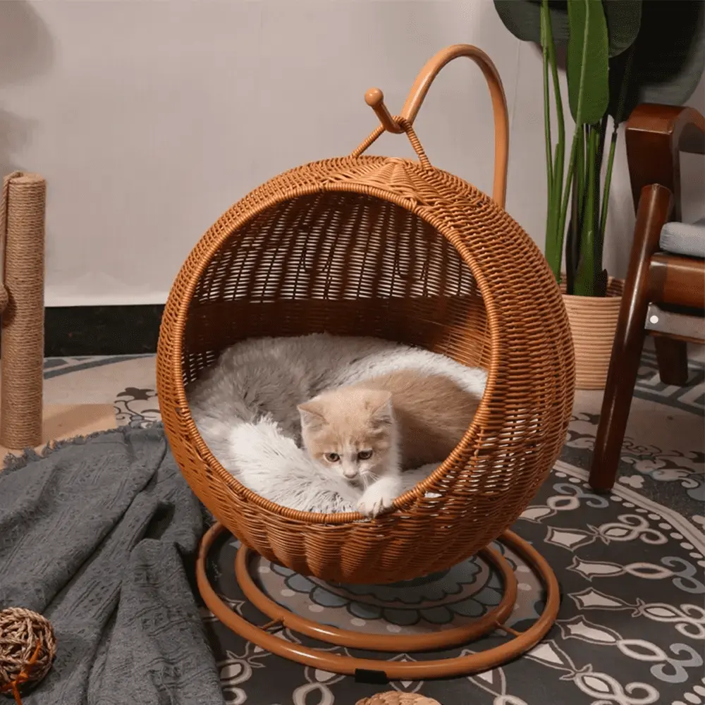 Pet Daily Kit Pet Cat Bed Nest Basket With Stand