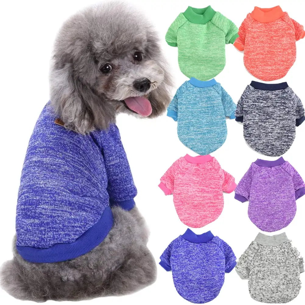 Pet Dog Classic Sweater Fleece Coat Soft Warm Dogs Shirt Winter Pet Dog Cat Clothes Puppy Customes Clothing for Small Medium Dogs