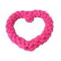 Pet Dog Toy Heart Shape Rope Puppy Chew Toys Teeth Cleaning Outdoor Fun Training Supplies