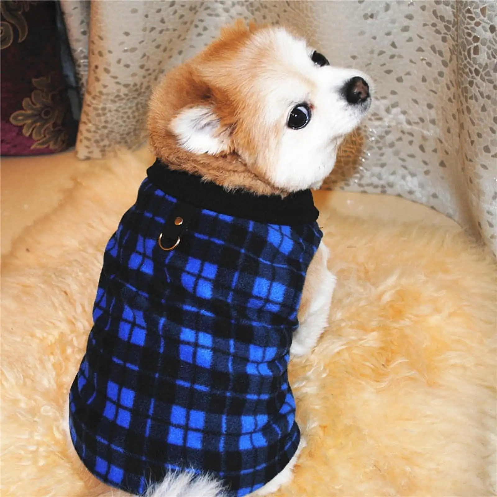 Pet Dog Winter Fleece Harness Vest Puppy Cat Warm Sweater Coat Apparel Costumes