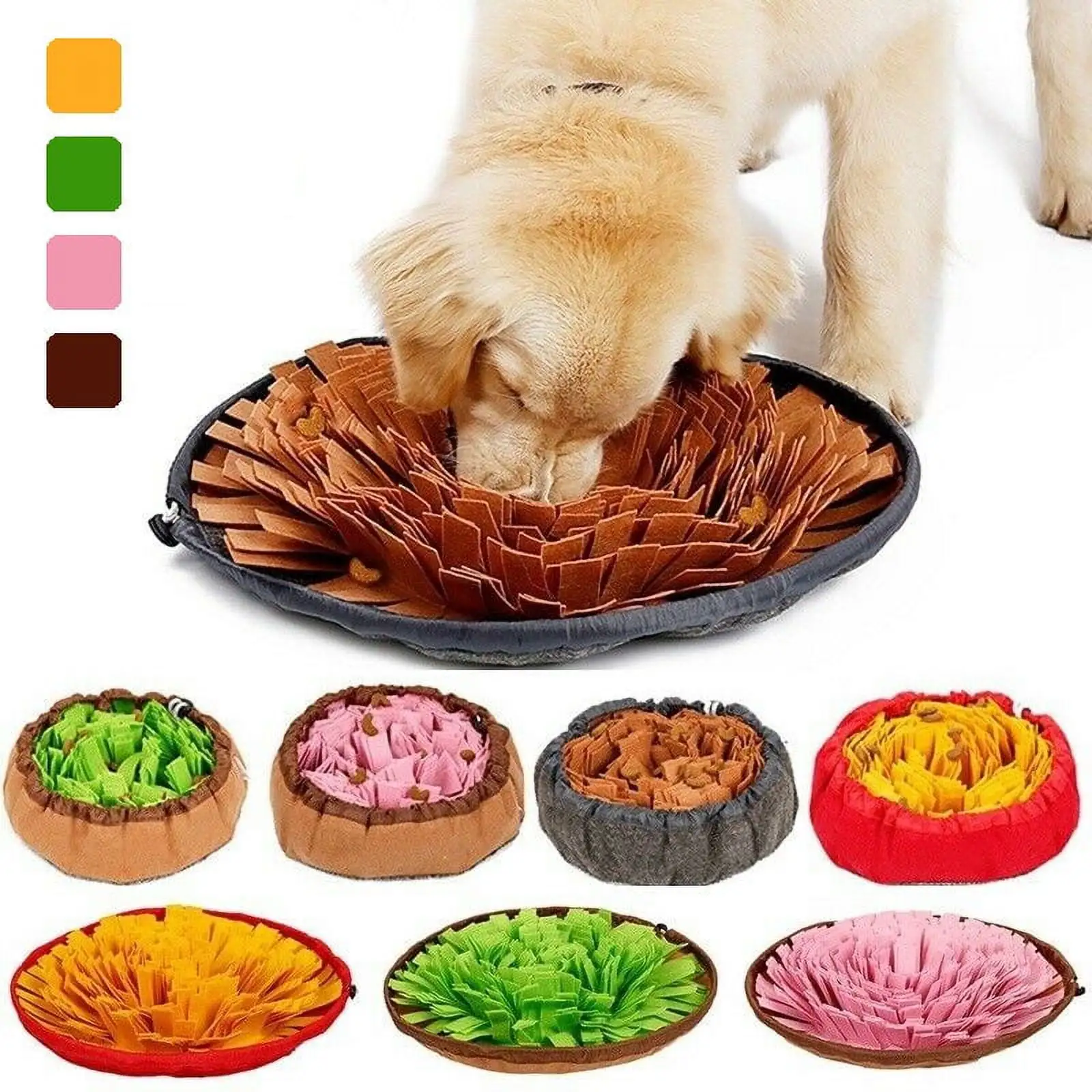 Pet Dogs Snuffle Mat Interactive Feed Game Foraging Skills Mat Pad Bowl Treat Dispenser Feeder Interactive Gam