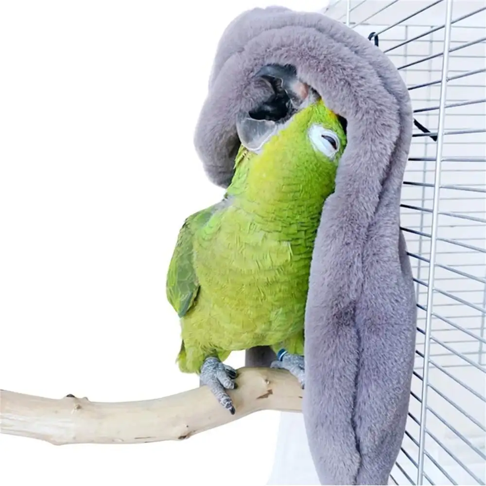 Pet Enjoy Warm Corner Bird Blanket Parrot Nest Bird Cage Triangle Blanket Soft Pad Parrot Cage Snuggle Hut Warm Bedding