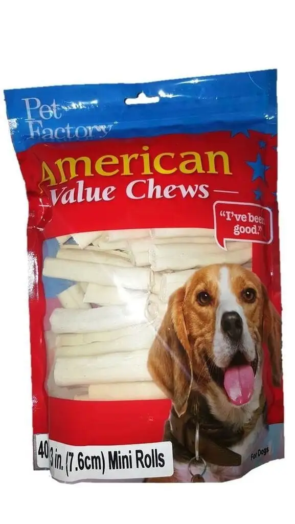 Pet Factory American Beefhide Mini Rolls Natural Flavor 3. 40 Count