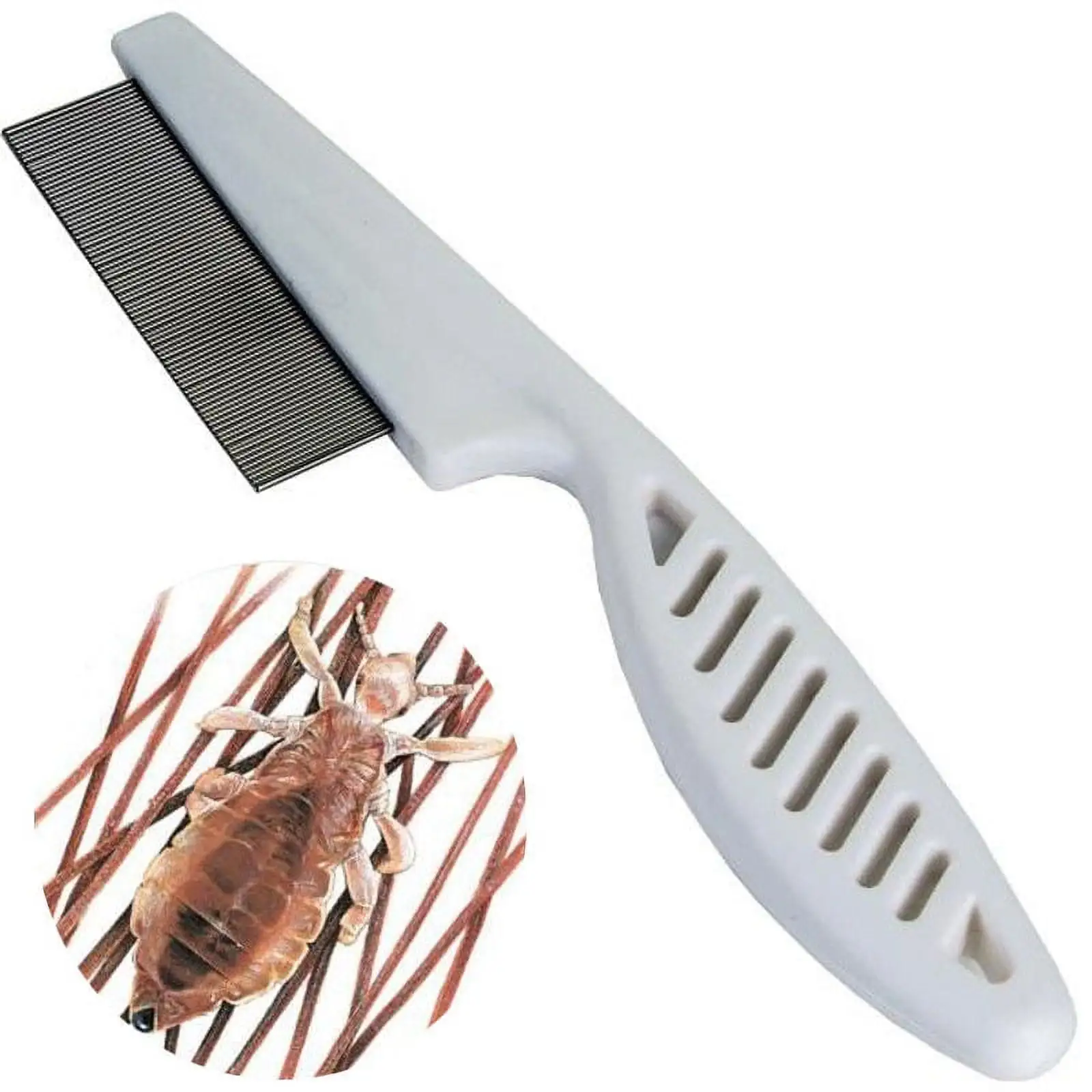 Pet Flea Comb. Dog Grooming Flea Comb Cat Tear Stain Comb for Removal Dandruff. Hair Stain