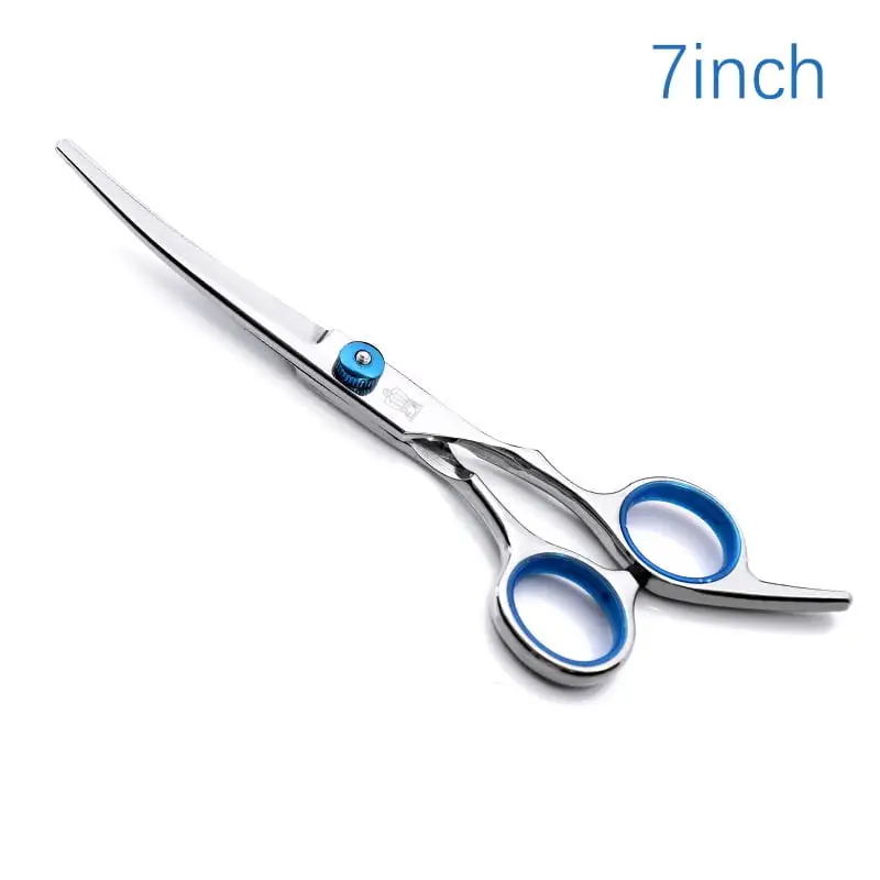 Pet Grooming Scissors Curved Up and Down Scissors Animal Cat Barber Cutting Tool 1pc