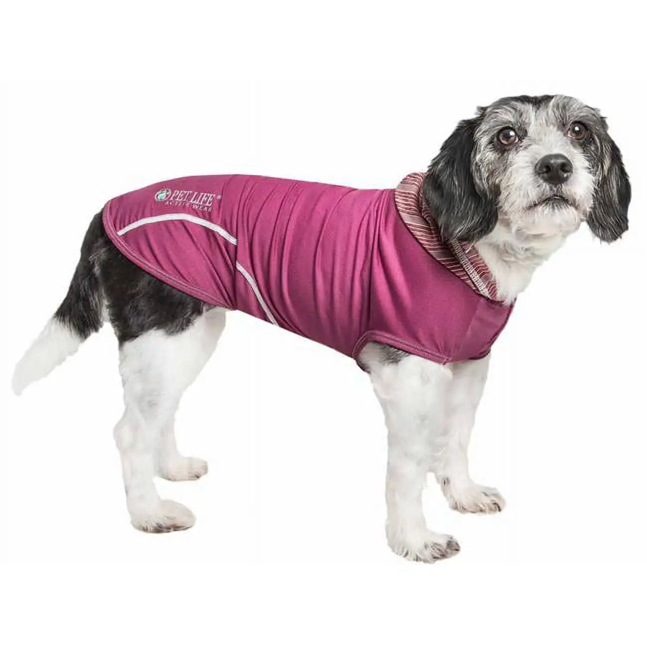 Pet Life ? Active 'Pull-Rover' 4-Way Stretch Sleeveless Fitness Yoga Dog T-Shirt Hoodie